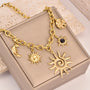 collier breloques soleil