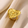 Grosse bague cœur
