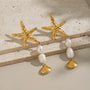 Boucles d'oreilles étoiles et perles