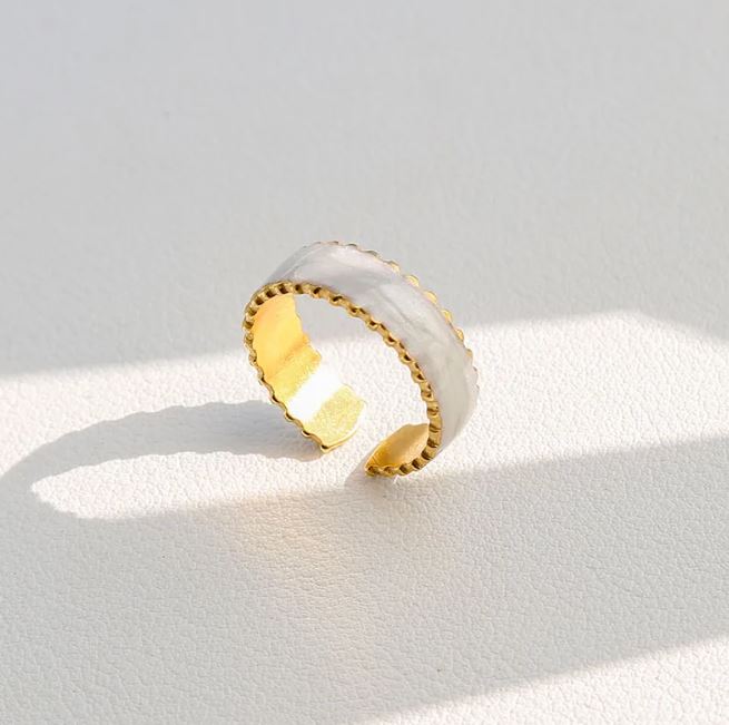 bague anneau nacrée