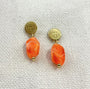 Boucle d'oreille soleil orange
