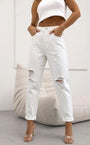 jean blanc Mom fit