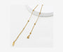 collier chaîne perle dorée