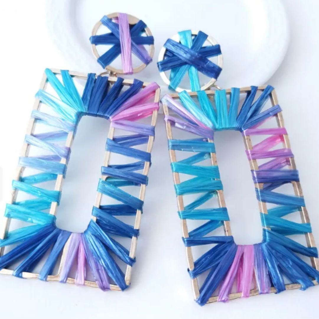 boucle d'oreille raphia