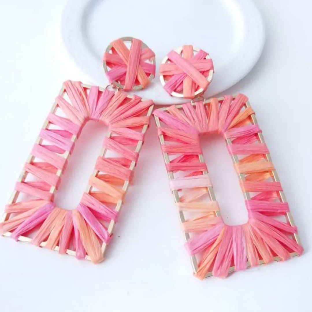 boucle d'oreille raphia