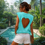 Tee-shirt sans manche coeur