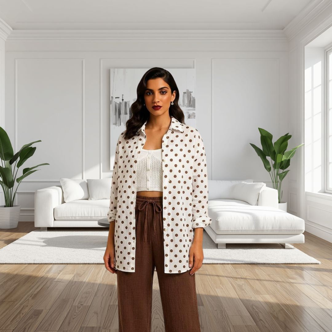 Chemise à pois