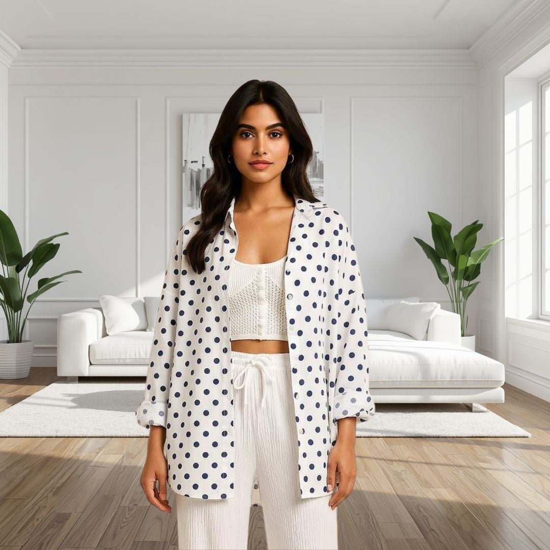Chemise à pois