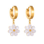 Boucles d'oreilles chrysanthème