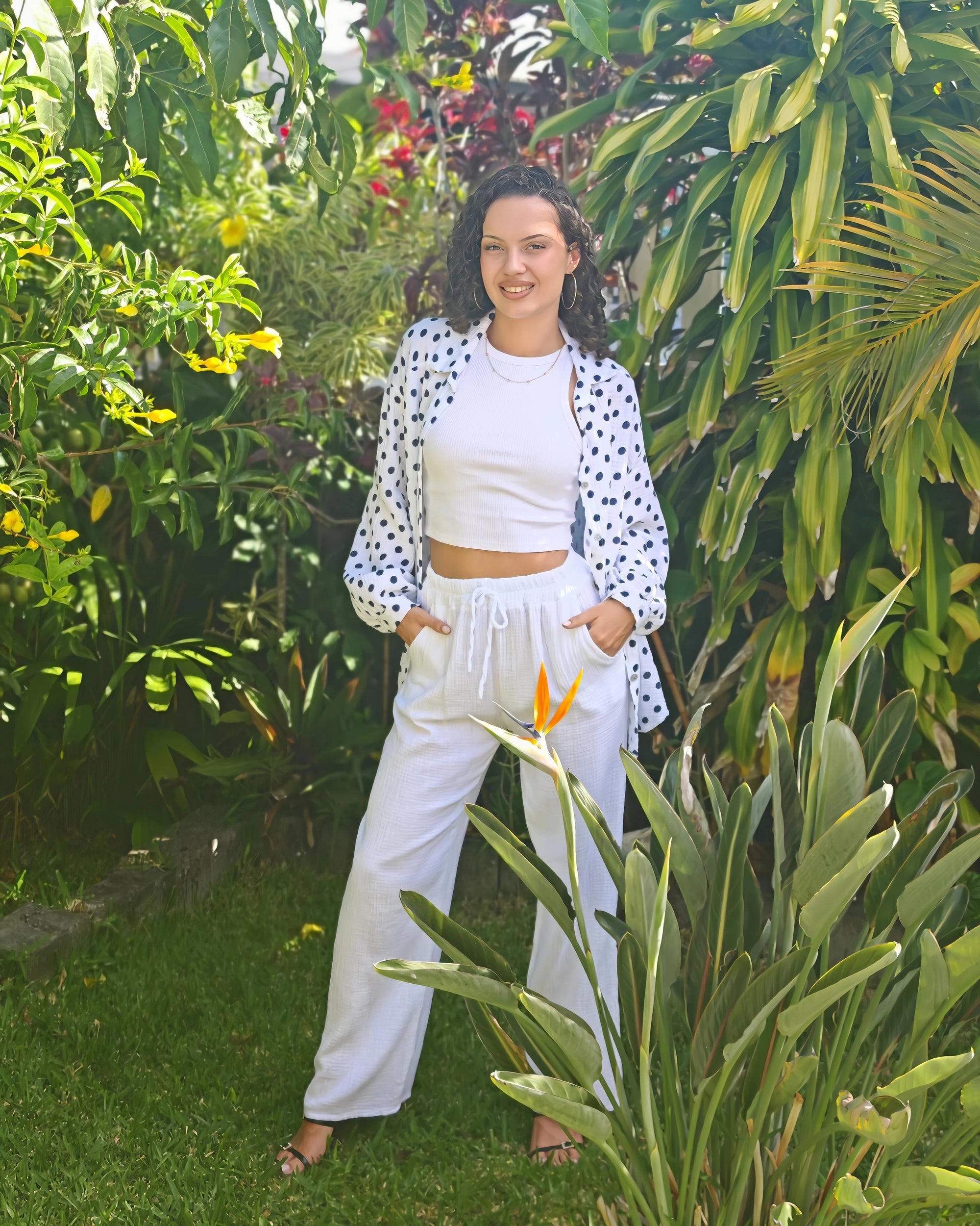 Pantalon fluide gaze de coton