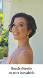 Boucle d'oreille soleil orange