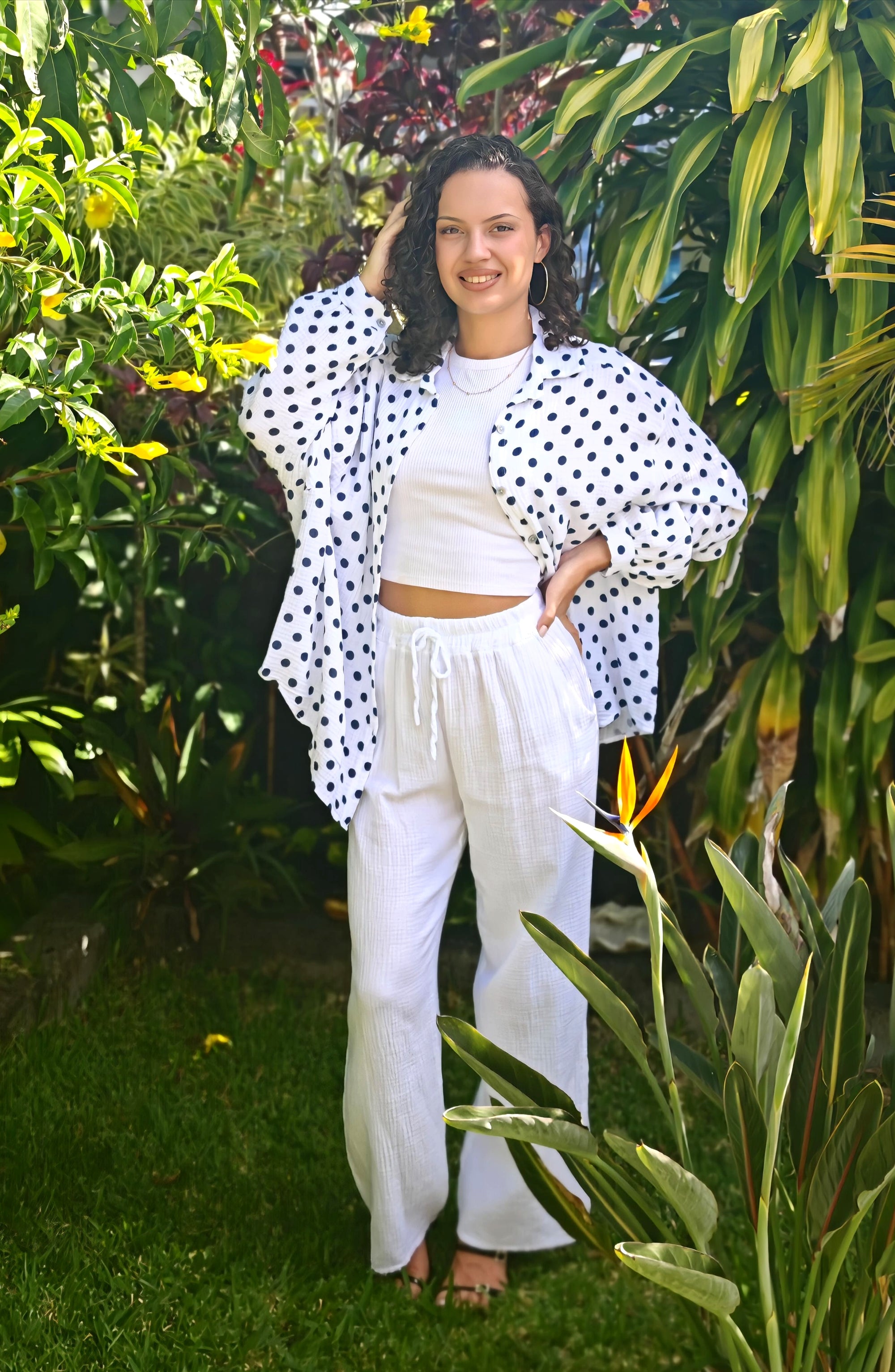 Pantalon fluide gaze de coton